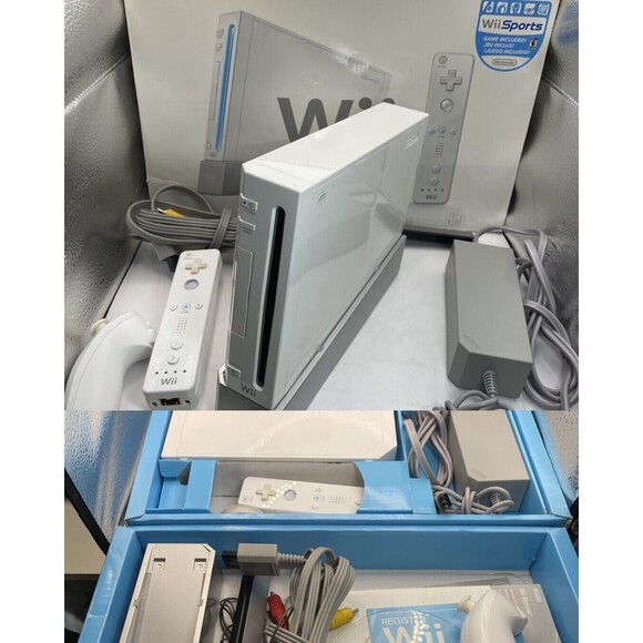 Nintendo Wii Complete Box CIB W Manuals Supports GameCube Tested Genuine No game